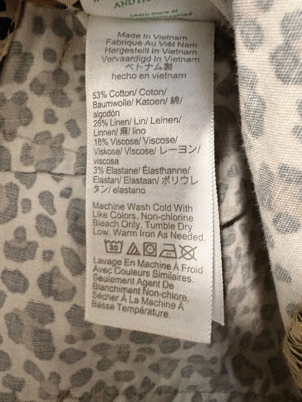 NWT J.Crew Leopard-Print Wide Leg Pants Linen Cotton Blend